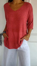 Load image into Gallery viewer, Bianca - Comfy Top met gebreide V-hals