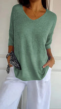 Load image into Gallery viewer, Bianca - Comfy Top met gebreide V-hals