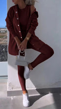 Load image into Gallery viewer, Barbara - Elegante Vest met Capuchon Sweatshirt Set