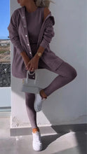 Load image into Gallery viewer, Barbara - Elegante Vest met Capuchon Sweatshirt Set