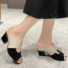 Load image into Gallery viewer, SoleMate - Peep Toe Pantoletten Sandalen