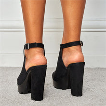 Load image into Gallery viewer, PlatformFetish - Plateausandalen mit Peep Toe