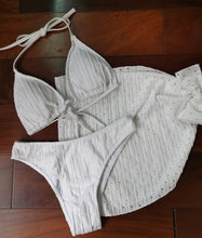 Load image into Gallery viewer, Florence - Dreiteiliges Bikini-Netz-Abdeckrock-Set