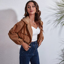 Load image into Gallery viewer, Zylo: Grün karierte Tweed-Herbstjacke