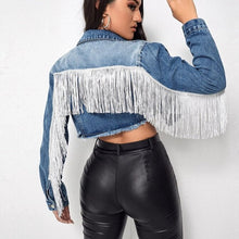 Load image into Gallery viewer, Vinwear - Herbstjacken aus Denim mit Quastenrevers