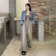 Load image into Gallery viewer, FashWard - Blaue Cropped Herbst Jacken