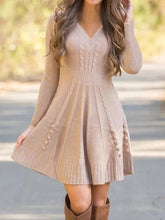 Load image into Gallery viewer, TrendyChic - Kleid aus Wolle für den Frühling