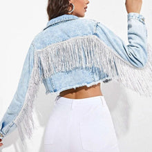Load image into Gallery viewer, Vinwear - Herbstjacken aus Denim mit Quastenrevers