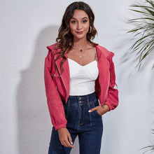 Load image into Gallery viewer, Zylo: Grün karierte Tweed-Herbstjacke