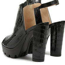 Load image into Gallery viewer, BlackSummer - Schwarze Gladiator Plateausandalen