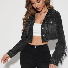 Load image into Gallery viewer, Vinwear - Herbstjacken aus Denim mit Quastenrevers