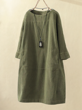 Load image into Gallery viewer, Bronwen - A-lijn corduroy jurk