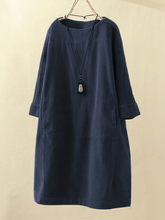 Load image into Gallery viewer, Bronwen - A-lijn corduroy jurk