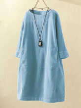 Load image into Gallery viewer, Bronwen - A-lijn corduroy jurk