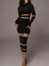 Load image into Gallery viewer, Blanche - Elegante Zwarte Midi Jurk