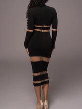 Load image into Gallery viewer, Blanche - Elegante Zwarte Midi Jurk