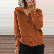 Load image into Gallery viewer, StripeSweater - Hochgeschlossener Polo-Streifen-Pullover