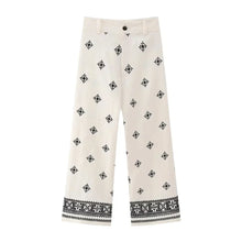 Load image into Gallery viewer, Birdie - geborduurde rechte vintage broek