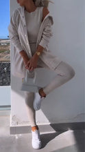 Load image into Gallery viewer, Barbara - Elegante Vest met Capuchon Sweatshirt Set