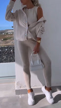 Load image into Gallery viewer, Barbara - Elegante Vest met Capuchon Sweatshirt Set