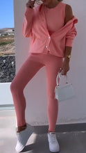 Load image into Gallery viewer, Barbara - Elegante Vest met Capuchon Sweatshirt Set