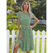 Load image into Gallery viewer, Vestido - A-Linien-Minikleid mit Blumenfalten