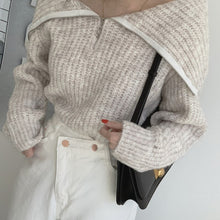 Load image into Gallery viewer, ChicKnit - Reversible Schalkragen Zipper Pullover