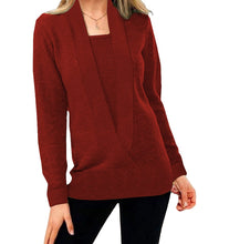 Load image into Gallery viewer, V-NeckStyle - Unifarbener Strickpullover