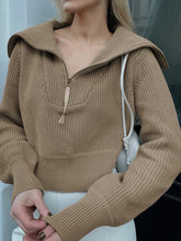 Load image into Gallery viewer, CropTopZip - Vintage-Crop-Strickpullover