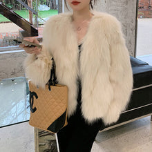 Load image into Gallery viewer, LuxuryKorea - Kragenlose Fuchs Pelz Jacke