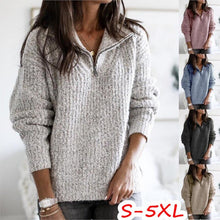 Load image into Gallery viewer, CasualZip - Bequemer fester Strickpullover