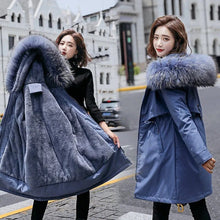 Load image into Gallery viewer, UrbanPuff - Langer koreanischer wattierter Wintermantel in lockerer Größe