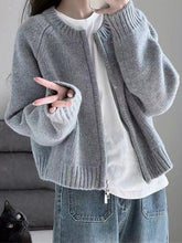 Load image into Gallery viewer, RetroZip - Verdickter Kurzstrickpullover