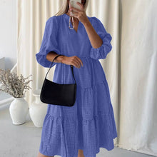 Load image into Gallery viewer, Faltenhemd - Kleid mit Stehkragen