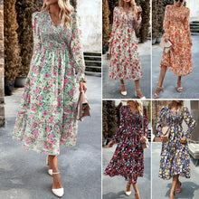 Load image into Gallery viewer, Boho - Elegantes Herbstkleid