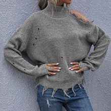 Load image into Gallery viewer, StraplessStyle - Hochgeschlossener Strickpullover Jersey