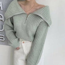 Load image into Gallery viewer, ChicKnit - Reversible Schalkragen Zipper Pullover