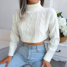 Load image into Gallery viewer, TwistCrop - Rollkragenpullover mit Cropped Knit