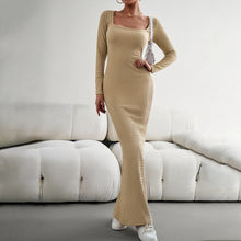 Load image into Gallery viewer, Gerippt - Lässiges schwarzes Maxikleid