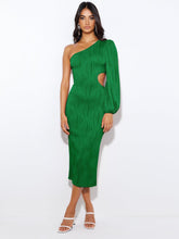 Load image into Gallery viewer, HipWrap - Schräges, schulterfreies langes Kleid