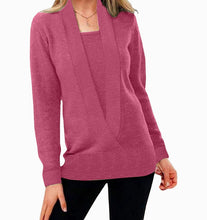Load image into Gallery viewer, V-NeckStyle - Unifarbener Strickpullover