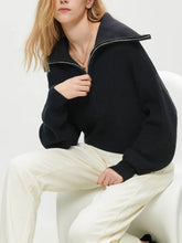 Load image into Gallery viewer, GreenBlueZip - Stylischer Coltrui Zipper Pullover