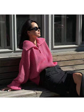 Load image into Gallery viewer, FashionZip - Solider Pullover mit Reißverschluss in Coltrui