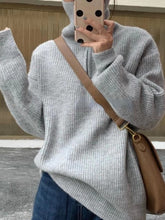 Load image into Gallery viewer, SolidZip - Übergroßer Pullover aus Coltrui-Strick