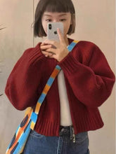 Load image into Gallery viewer, RetroZip - Verdickter Kurzstrickpullover