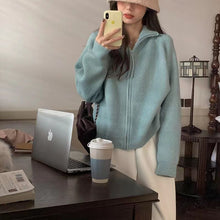 Load image into Gallery viewer, CardiZip - Beidseitig tragbarer Strickpullover mit Reißverschluss
