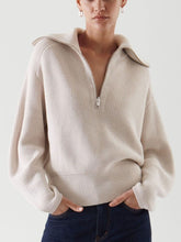 Load image into Gallery viewer, GreenBlueZip - Stylischer Coltrui Zipper Pullover