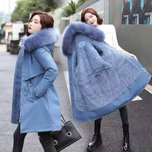 Load image into Gallery viewer, UrbanPuff - Langer koreanischer wattierter Wintermantel in lockerer Größe