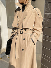 Load image into Gallery viewer, KhakiElegance - Doppelreihiger Windbreaker Langer Übermantel