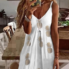 Load image into Gallery viewer, Simplicity - Weißes schmales Kleid mit V-Ausschnitt